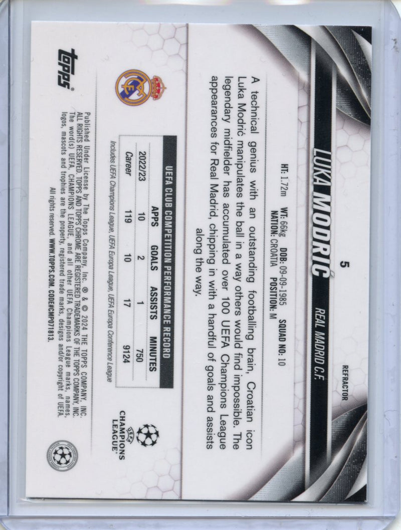 2023-24 Topps Chrome UEFA Luka Modric Refractor