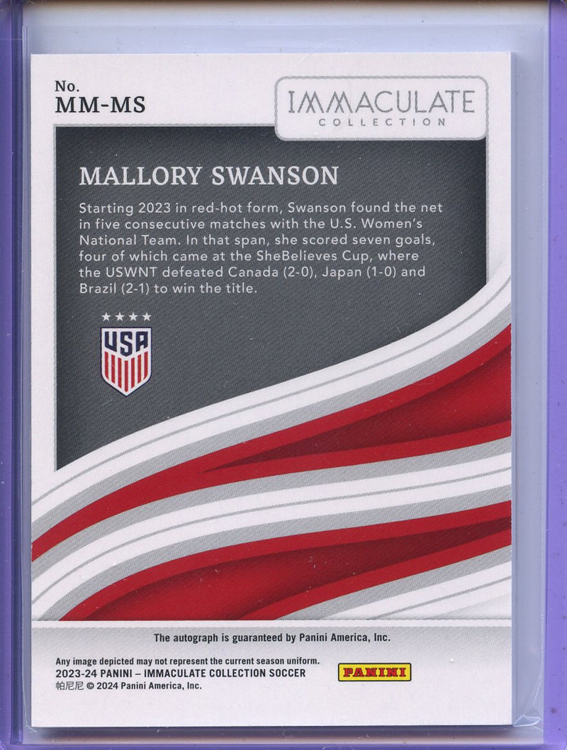 2023-24 Panini Immaculate Mallory Swanson Modern Marks Silver 33/49