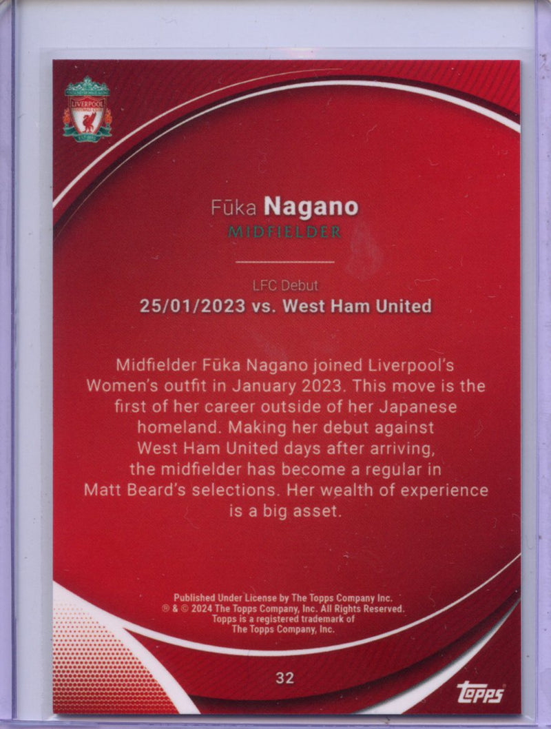 2023-24 Topps Chrome Liverpool Fuka Nagano