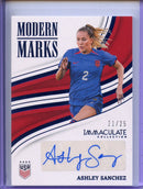 2023-24 Panini Immaculate Ashley Sanchez Modern Marks Sapphire 21/22