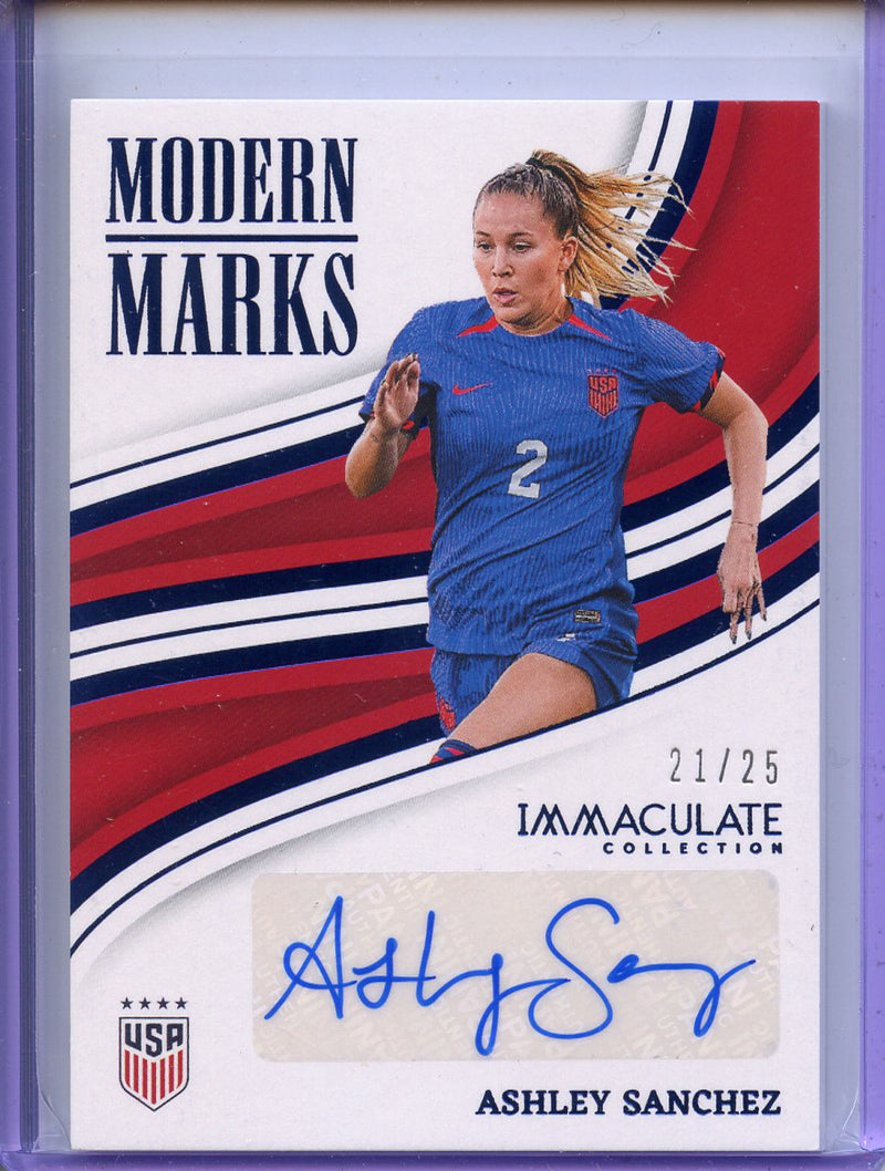 2023-24 Panini Immaculate Ashley Sanchez Modern Marks Sapphire 21/22