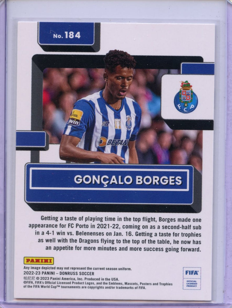 2022-23 Donruss FIFA Goncalo Borges Rated Rookie