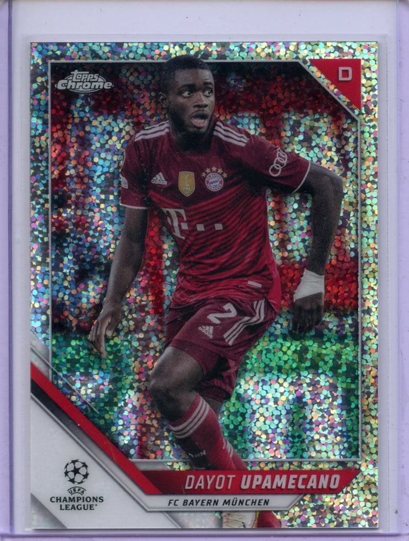 2021-22 Topps Chrome UEFA CL Dayot Upamecano Speckle Refractor