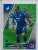 2021-22 Topps Chrome Bundesliga Soccer David Raum Green Wave Refractor 50/99