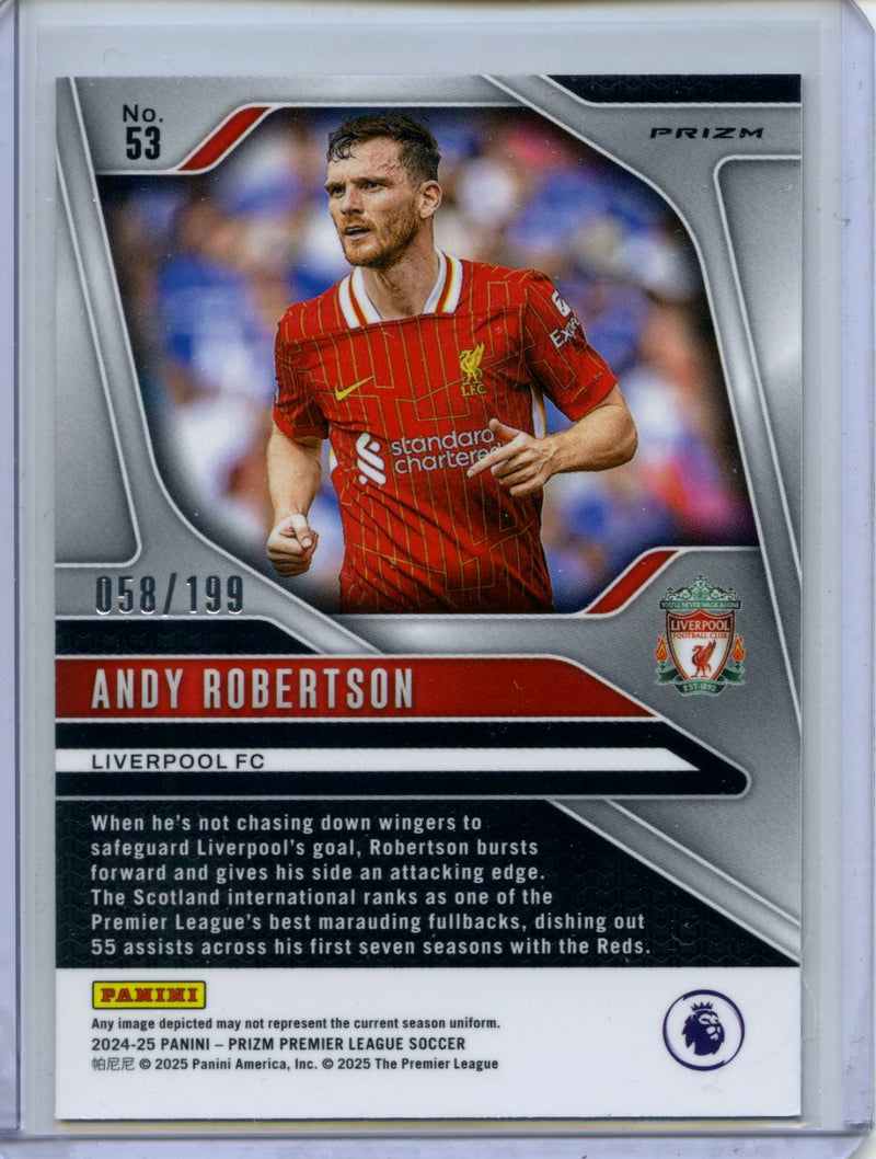 2024-25 Panini Prizm Premier League Andy Robertson Red 58/199
