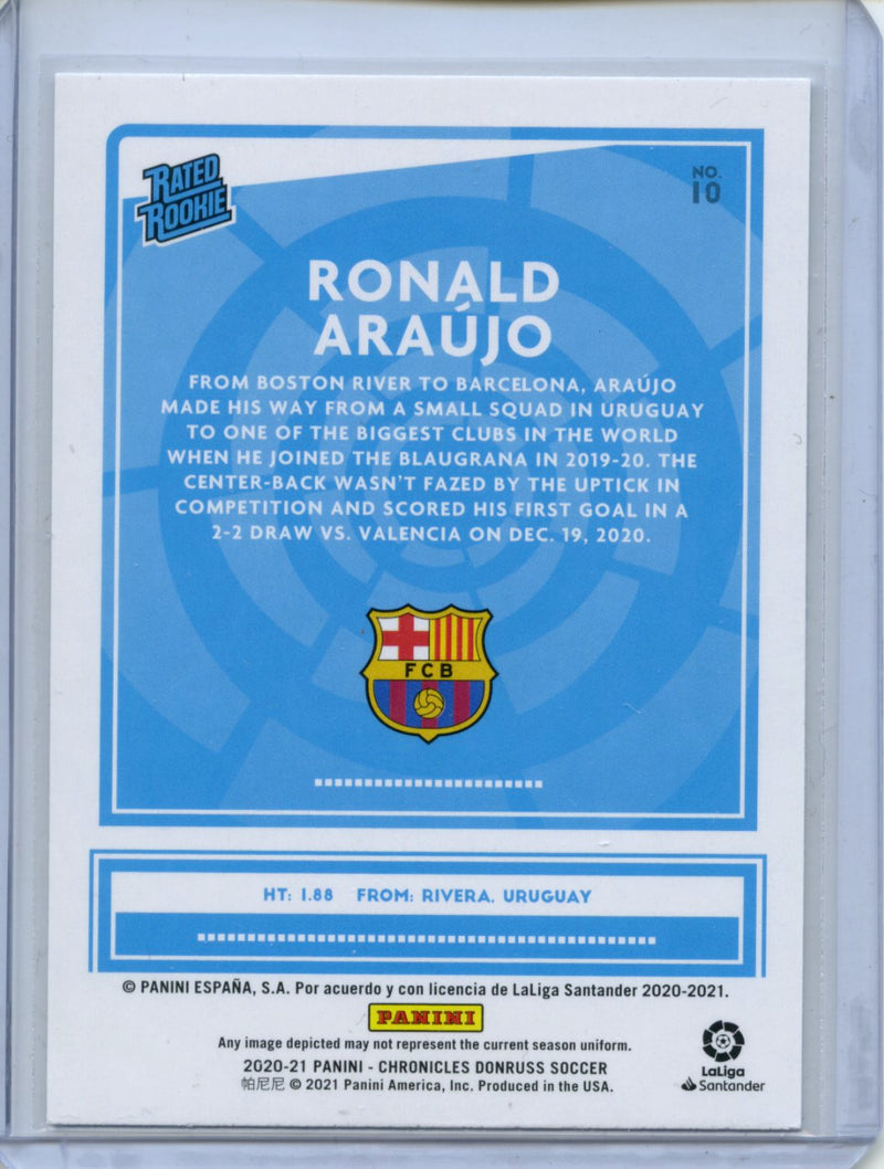 2020-21 Panini Chronicles Ronaldo Araujo Donruss Rated Rookies La Liga