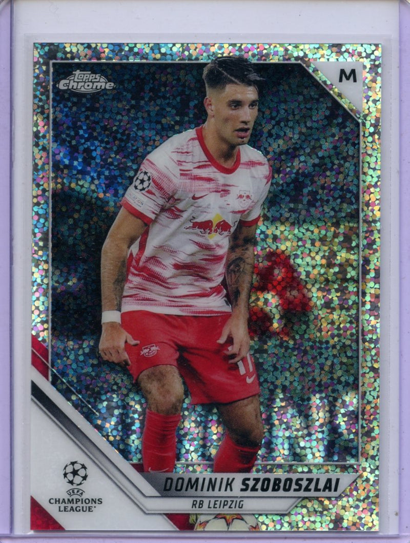 2021-22 Topps Chrome UEFA CL Dominik Szoboszlai Speckle Refractor