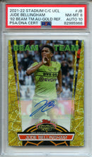 2021-22 Stadium Club Chrome UCL Jude Bellingham Beam Team Autograph Gold 18/50
