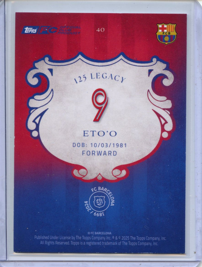 2024-25 Barcelona 125th Anniversary Samuel Eto’o Legacy