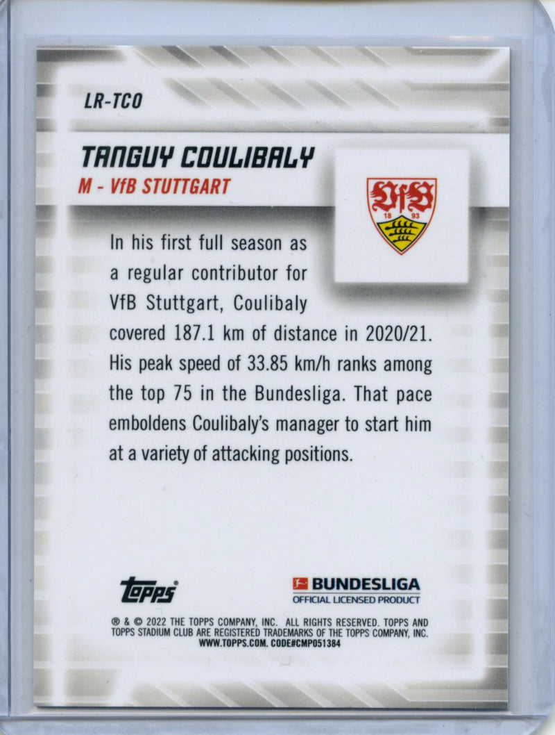 2021-22 Topps Bundesliga Stadium Club Chrome Tanguy Coulibaly Line Runners