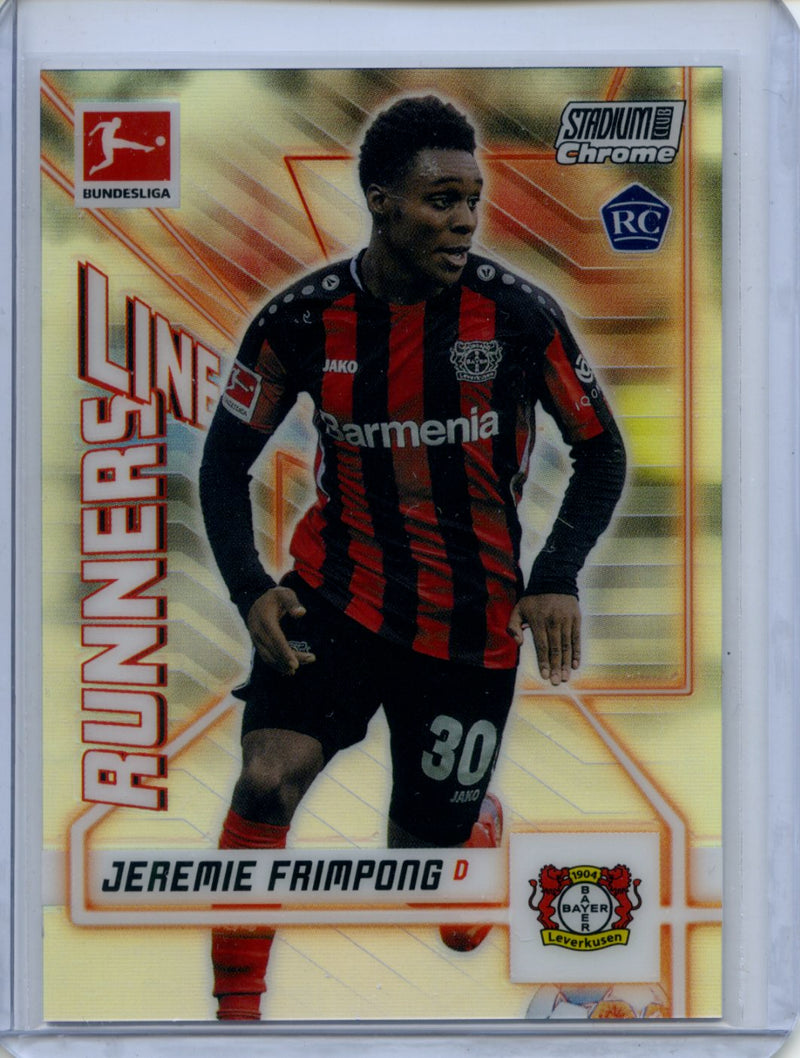 2021-22 Topps Bundesliga Stadium Club Chrome Jeremie Frimpong Line Runners