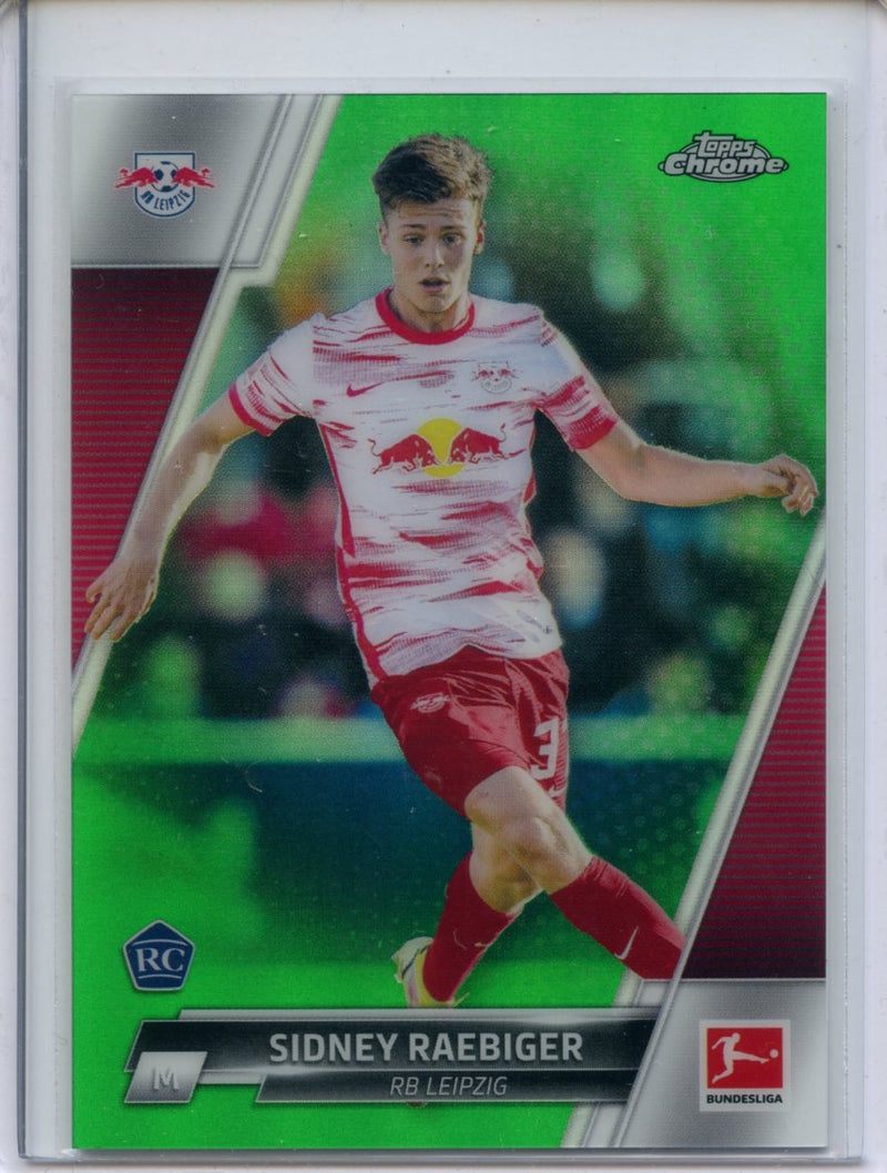 2021-22 Topps Chrome Bundesliga Soccer Sidney Raebiger Green Refractor 59/99