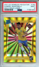 2021-22 Donruss Road To Qatar Gabriel Martinelli Holo Gold Laser 9/10