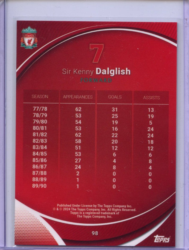 2023-24 Topps Chrome Liverpool Kenny Dalglish Heroes Of The 20th Century