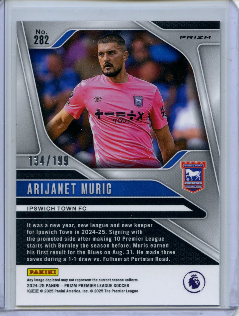 2024-25 Panini Prizm Premier League Arijanet Muric Red 134/199