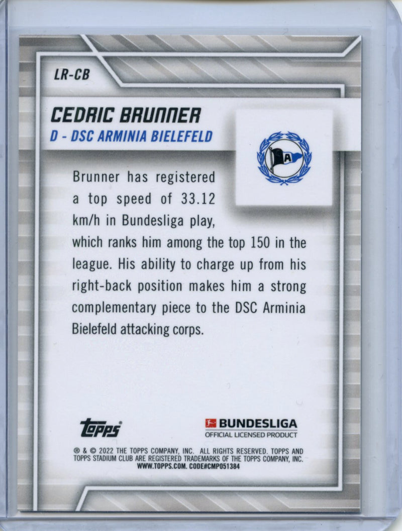 2021-22 Topps Bundesliga Stadium Club Chrome Cedric Brunner Line Runners