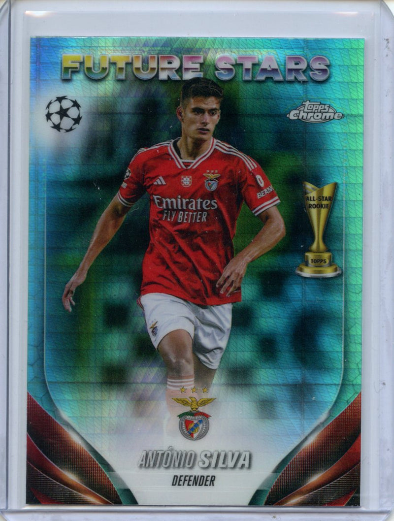 2023-24 Topps Chrome UEFA Antonio Silva Aqua Prism Refractor