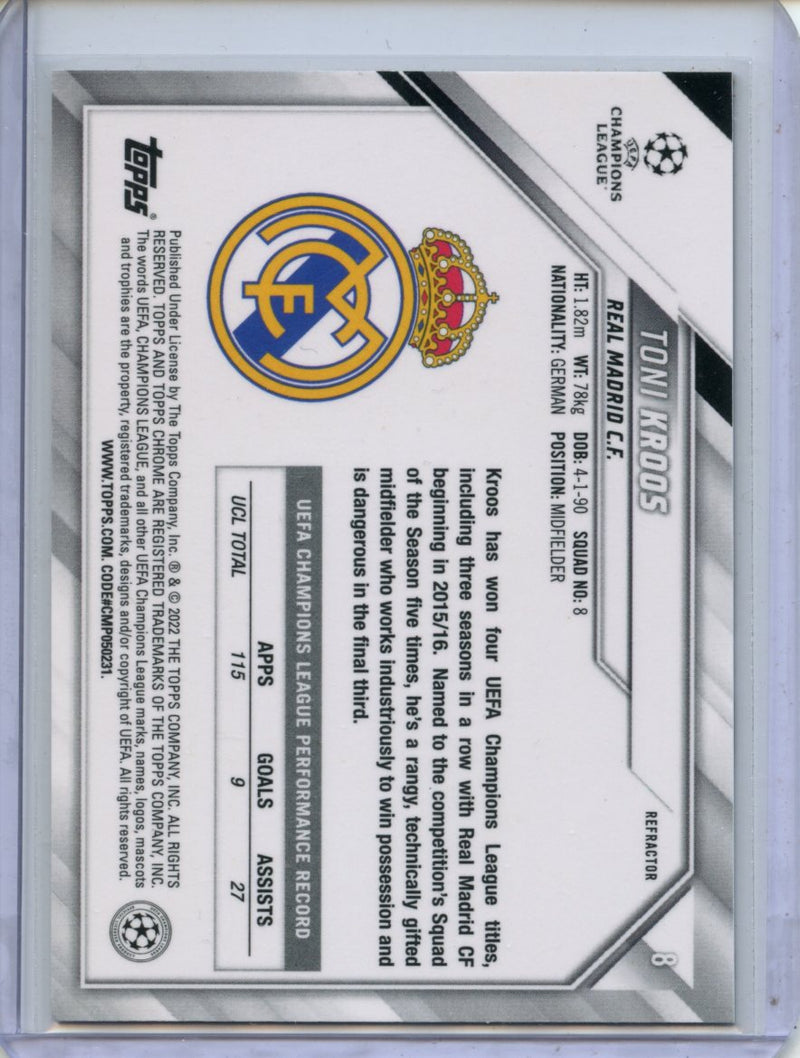 2021-22 Topps Chrome UEFA CL Toni Kroos Refractor
