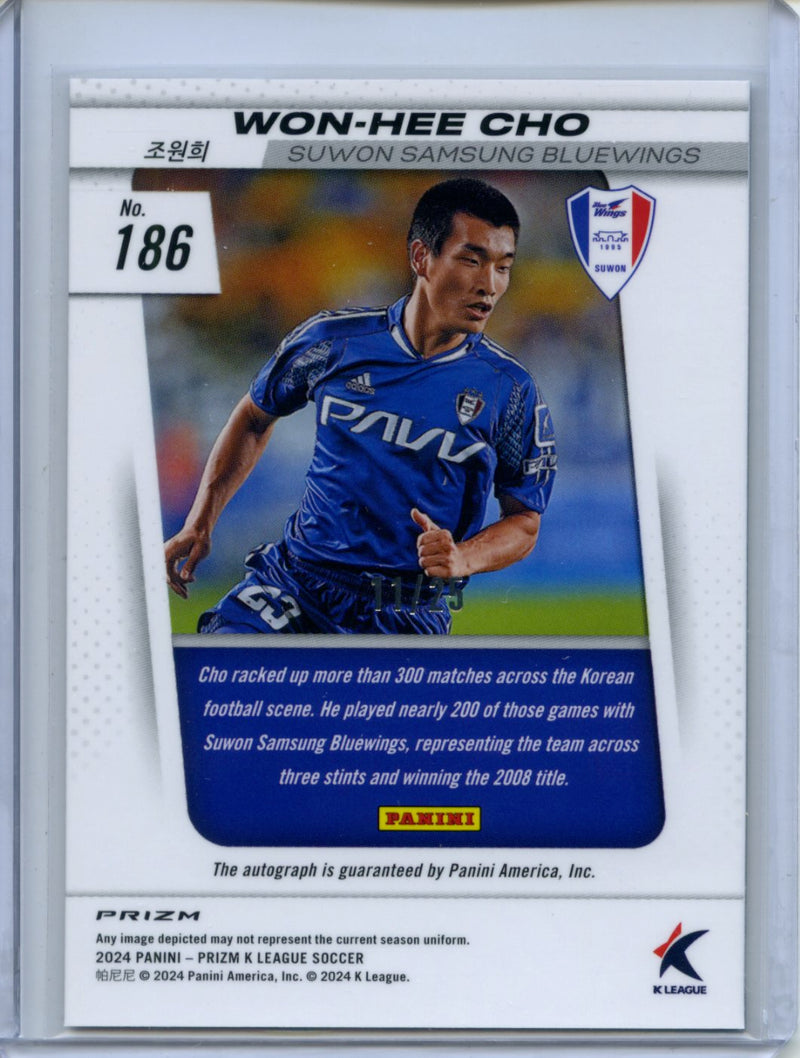 2024 Prizm K-League Soccer Won-Hee Cho Legends Autograph Mojo 11/25