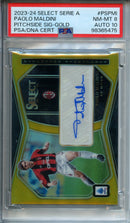 2023-24 Select Serie A Paolo Maldini Pitchside Signatures Gold 7/10