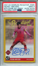 2021-22 Donruss Road To Qatar Heung-Min Son Beautiful Game Autographs Gold 3/5