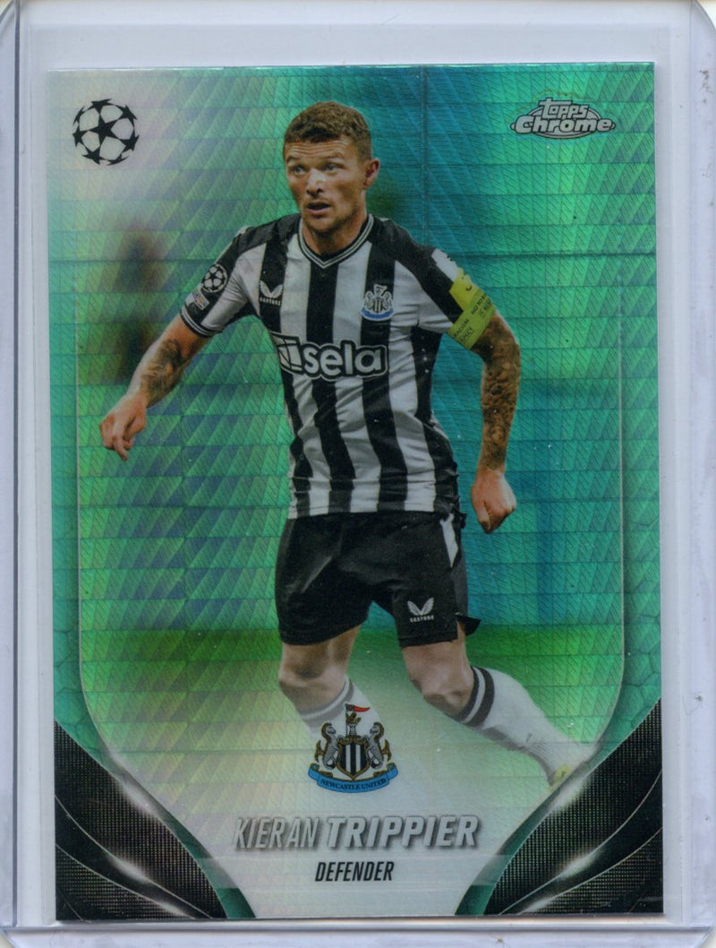 2023-24 Topps Chrome UEFA Kieran Trippier Aqua Prism Refractor