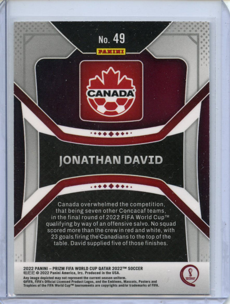 2022 Panini Prizm FIFA World Cup Qatar Jonathan David