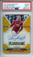 2021-22 Prizm EPL Wayne Rooney Flashback Autographs Gold Wave