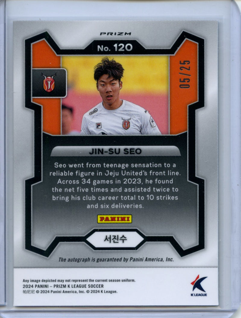 2024 Prizm K-League Soccer Jin-Su Seo Autographs Mojo 5/25