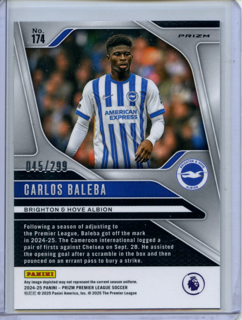 2024-25 Panini Prizm Premier League Carlos Baleba Blue 45/299