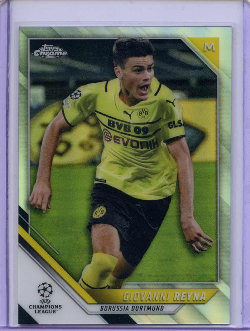 2021-22 Topps Chrome UEFA CL Giovanni Reyna Refractor