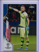 2019-20 Topps Chrome UEFA CL Lukas Hradecky Blue Refractor 14/150