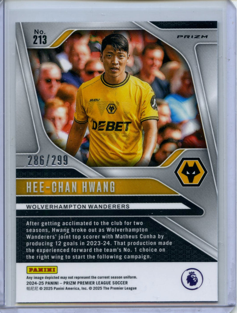 2024-25 Panini Prizm Premier League Hee-Chan Hwang Blue 286/299