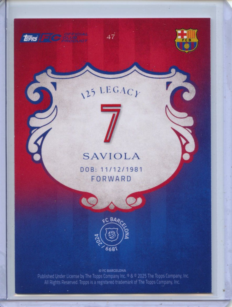 2024-25 Barcelona 125th Anniversary Javier Saviola Legacy