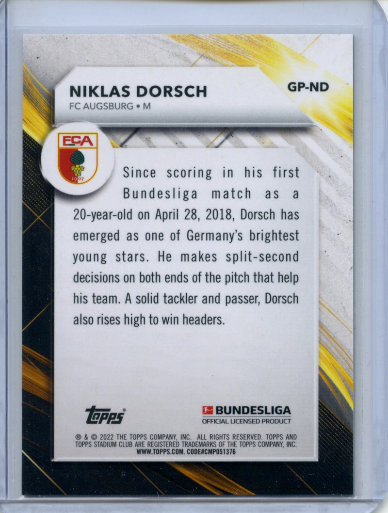 2021-22 Topps Bundesliga Stadium Club Chrome Niklas Dorsch Golden Promises