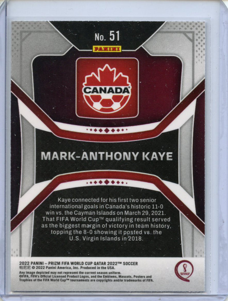 2022 Panini Prizm FIFA World Cup Qatar Mark-Anthony Kaye