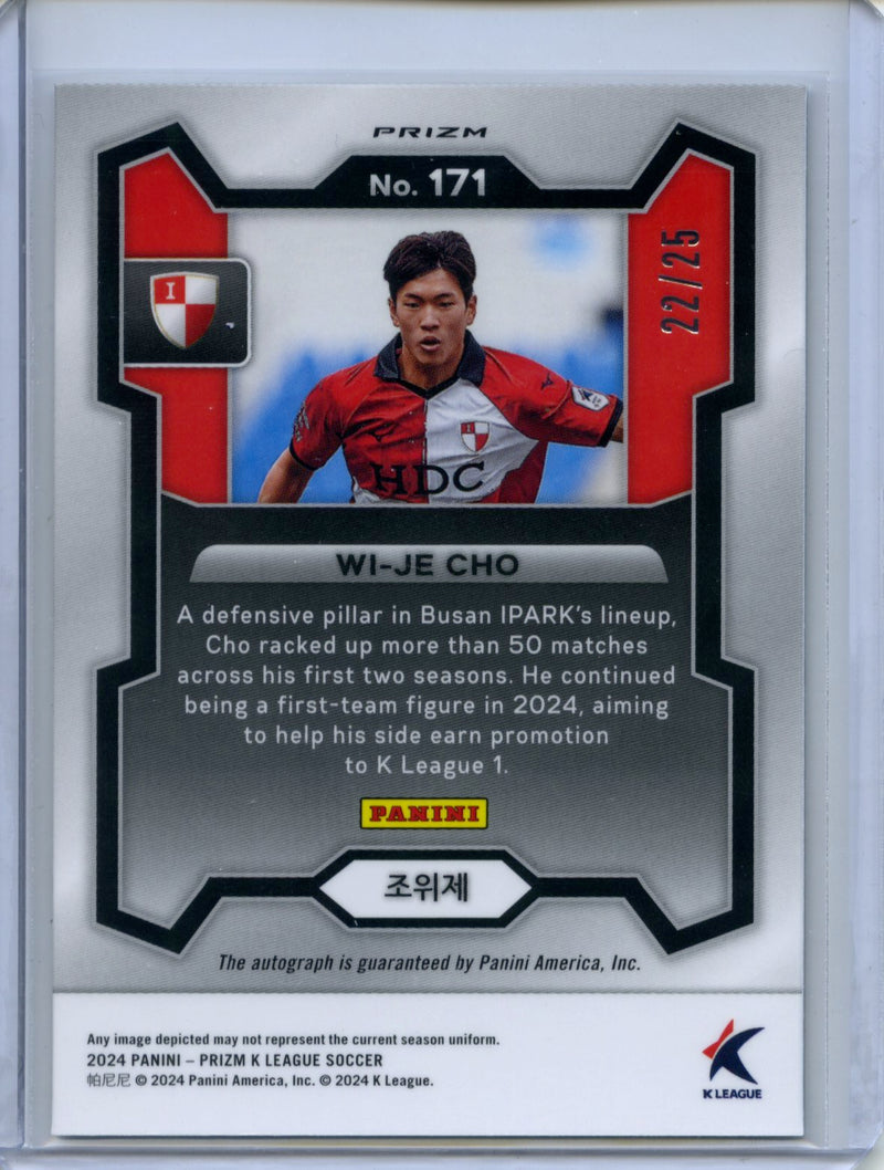 2024 Prizm K-League Soccer Wi-Je Cho Autographs Mojo 22/25