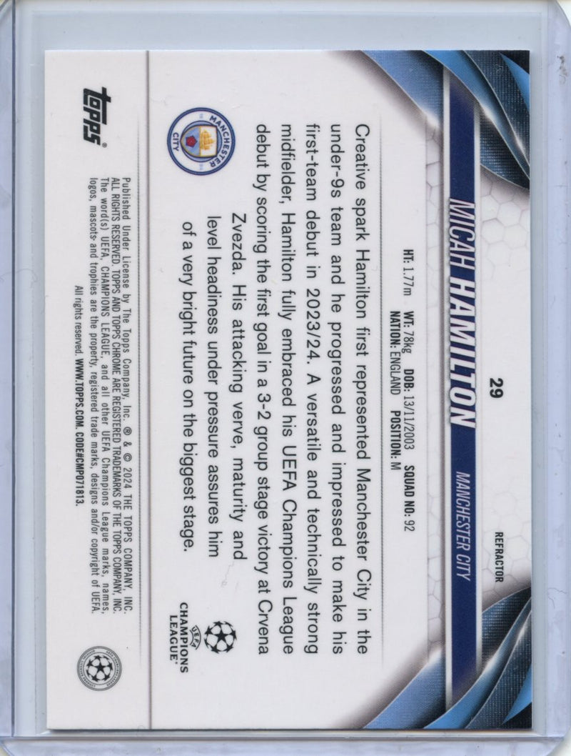 2023-24 Topps Chrome UEFA Micah Hamilton Refractor