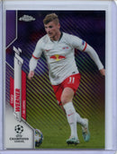 2019-20 Topps Chrome UEFA CL Timo Werner Purple Carbon Refractor