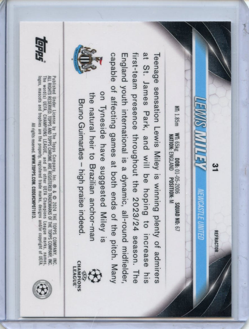 2023-24 Topps Chrome UEFA Lewis Miley Refractor