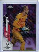 2019-20 Topps Chrome UEFA CL Peter Gulacsi Purple Carbon Fiber Refractor