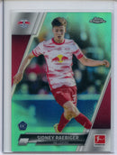 2021-22 Topps Chrome Bundesliga Soccer Sidney Raebiger Aqua Bubble Refractor 163/275