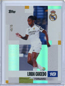 2024-25 Topps Real Madrid Team Set Linda Caicedo Aqua 45/75