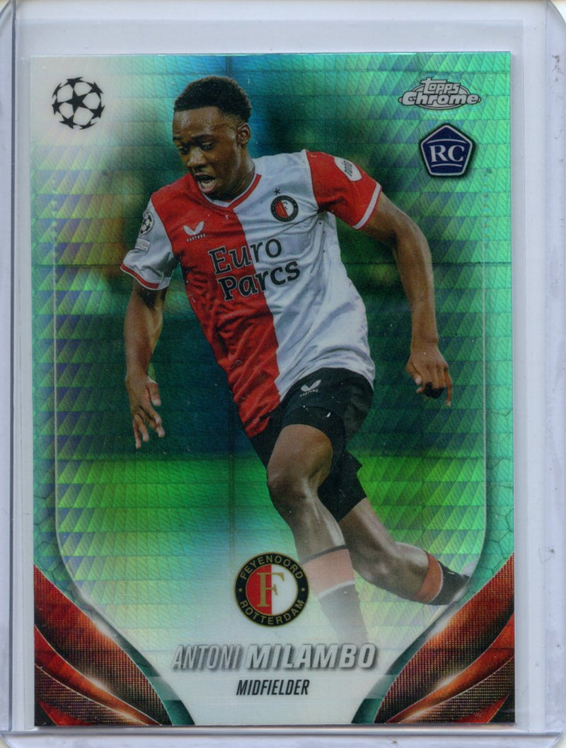 2023-24 Topps Chrome UEFA Antoni Milambo Aqua Prism Refractor