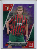 2021-22 Topps Chrome Bundesliga Soccer Florian Niederlechner Purple Wave Refractor 29/299