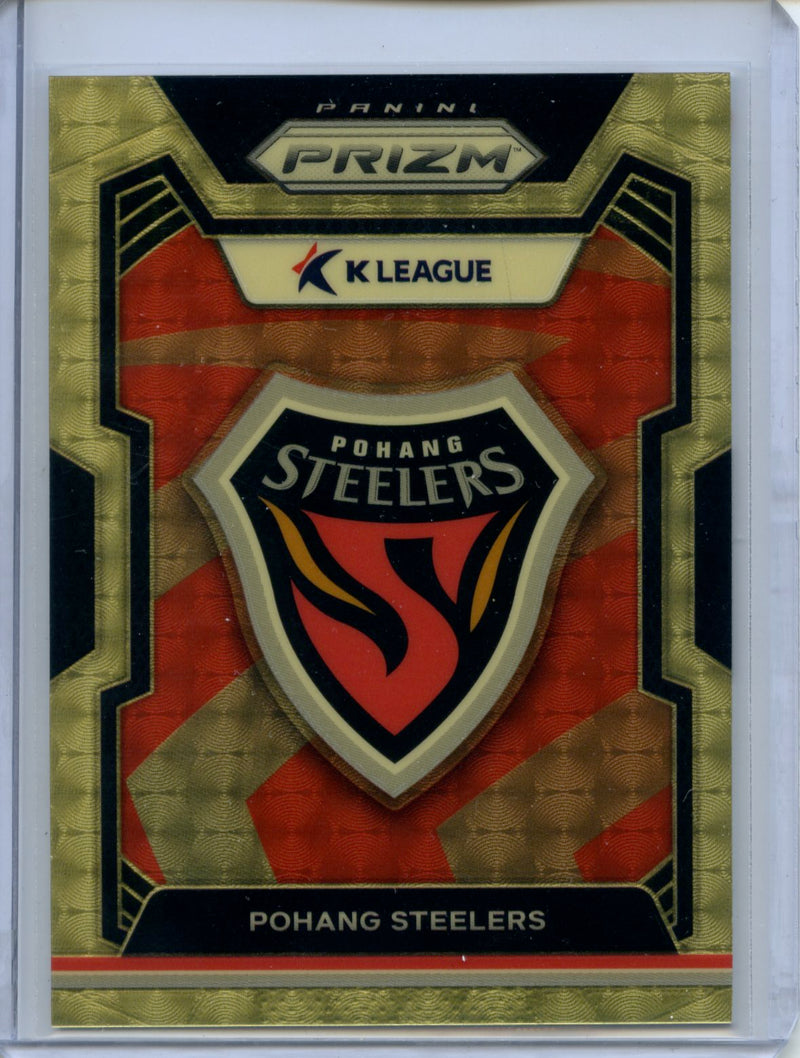 2024 Prizm K-League Soccer Pohang Steelers Team Logo Power Gold 3/5