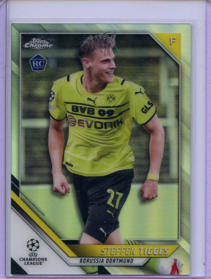 2021-22 Topps Chrome UEFA CL Steffen Tigges Refractor