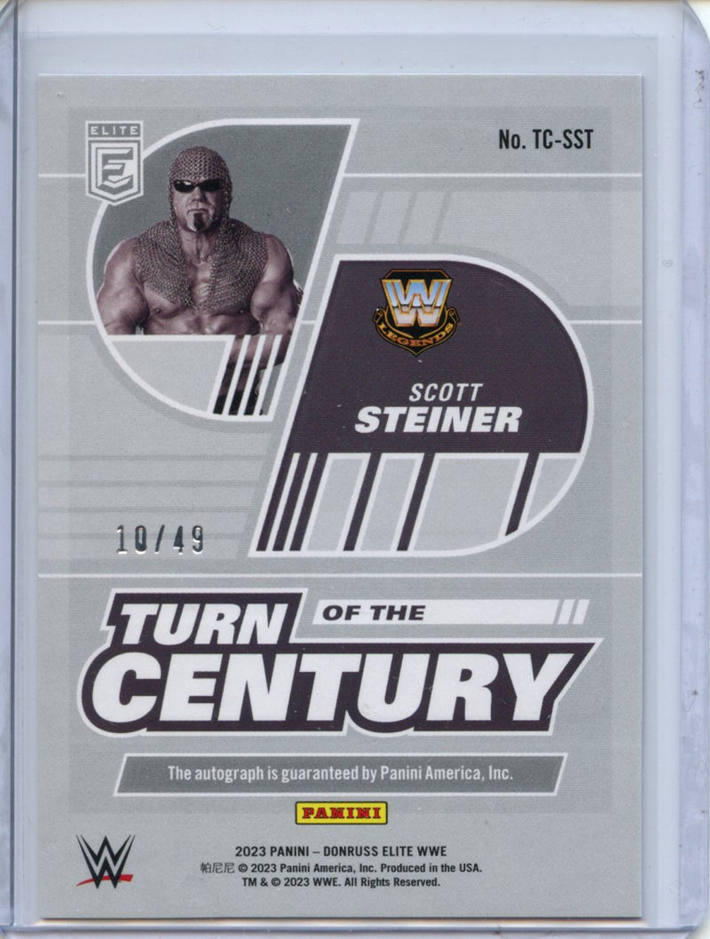 2023 Panini Donruss Elite WWE Scott Steiner Turn Of The Century Signatures Red