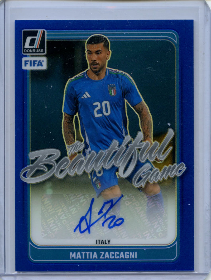 2024-25 Donruss Mattia Zaccagni The Beautiful Game Blue 46/99