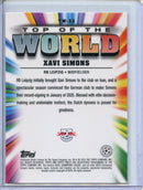 2024-25 Topps Finest UEFA Xavi Simons Top Of The World